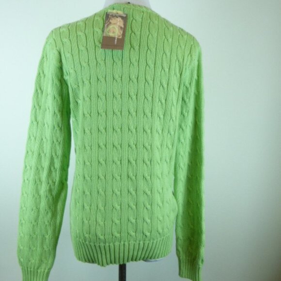 NWT RALPH LAUREN cotton cable pony sweater xl - Picture 5 of 6